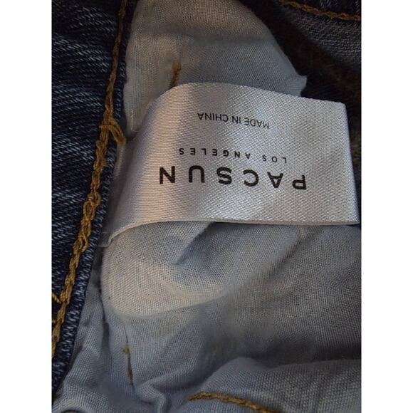 PacSun Two Tone Y2K High Rise Straight Leg PacSun Jeans Blue Size 27 A001734 - Picture 6 of 8